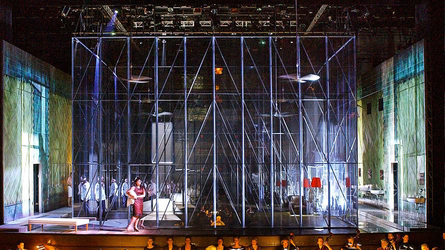 Opera Paris, Iphigenie - stage set mirror
