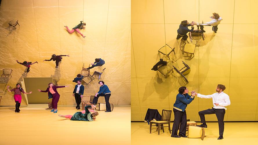 State Theater Darmstadt, Three Sisters - theater mirror