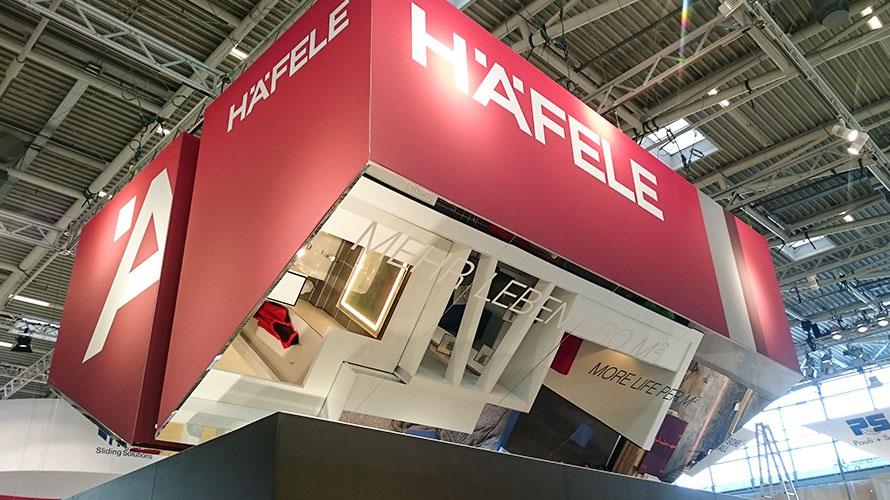 Häfele exhibition stand - exhibition construction mirror
