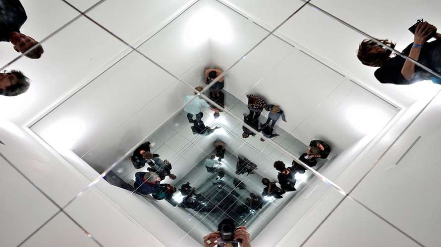Documenta exhibition - art project mirror by Christian Megert